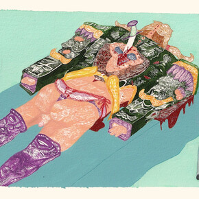 Walter Sutin, Soldier Boy, 2010, Pen and ink, 17,8 x 12,7 cm. Courtesy the artist and Office Baroque