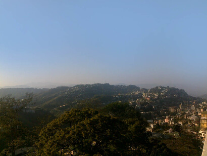 The hills of Aizawl town, Mizoram, India
