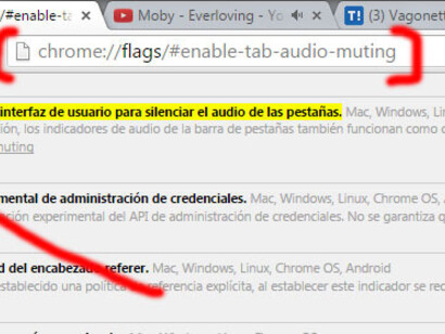 Para evitar que los audios de diferentes ventanas abiertas molesten, hay que abrir la pestaña de experimentos de Chrome