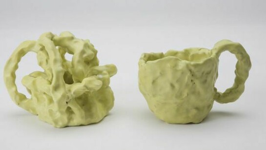 Beverly Semmes, Yellow Pair, 2009. Glazed ceramic, 6 x 18 x 8 in.