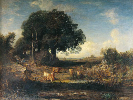 A.Fontanesi, Paesaggio campestre, 1868 circa, Firenze, Galleria d'Arte Moderna di Palazzo Pitti