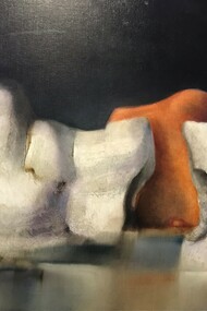 «Piedra ritual III», Alfredo La Placa, óleo sobre tela
