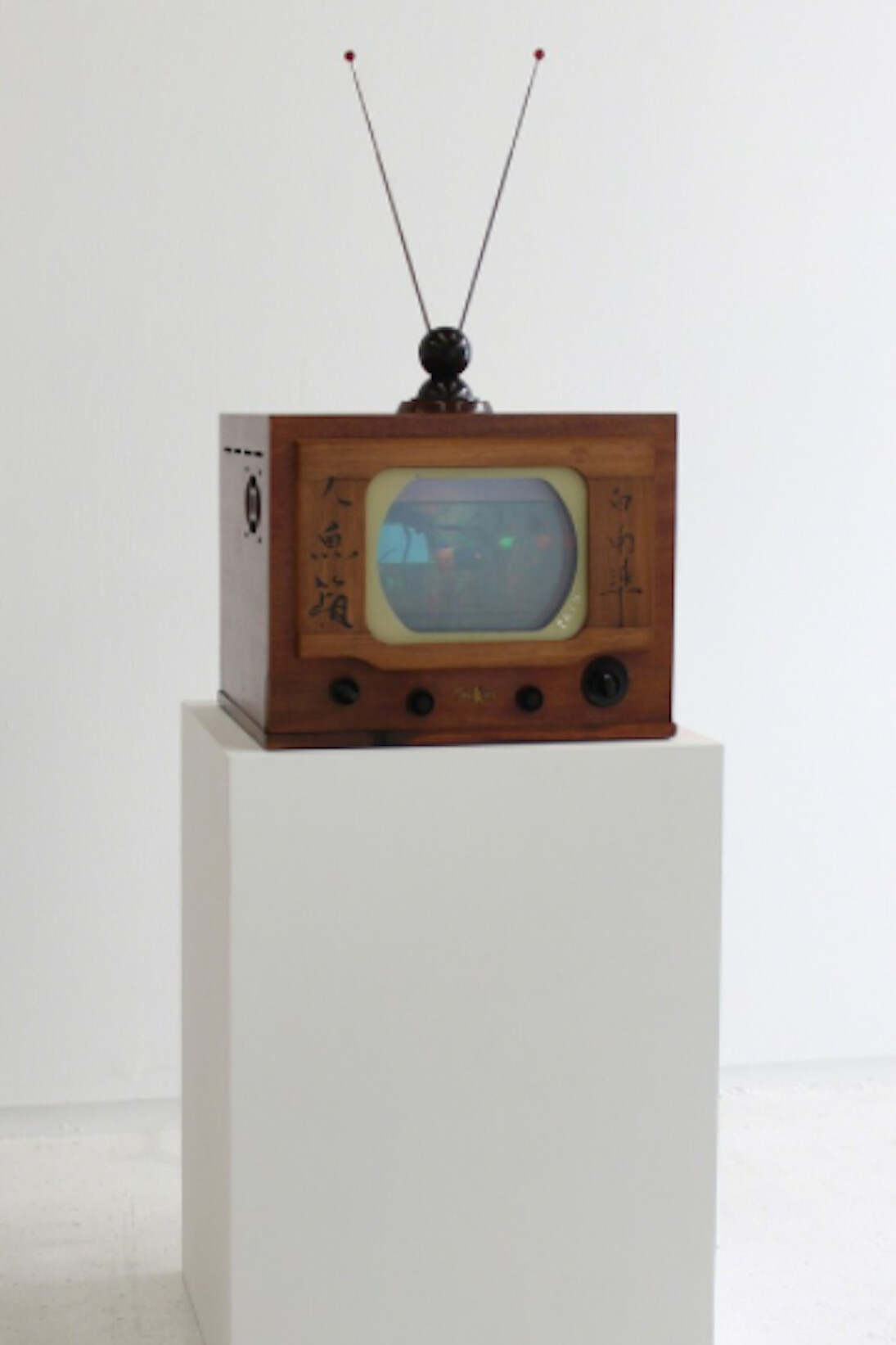Nam June Paik, Antique TV Fish, 1986. Courtesy of Hosfelt Gallery