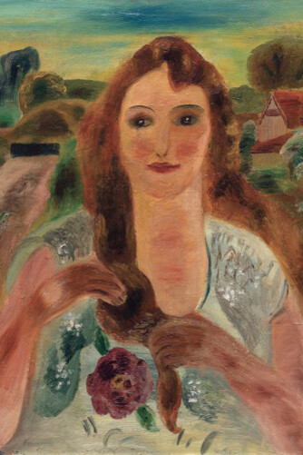Frances Hodgkins, The farmer’s daughter (Portrait of Annie Coggan) (detail), 1929-30. Courtesy of Dunedin Public Art Gallery