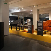 Petrof 160.t Piano as a technical masterpiece, exhibition view. Courtesy of Národní technické muzeum