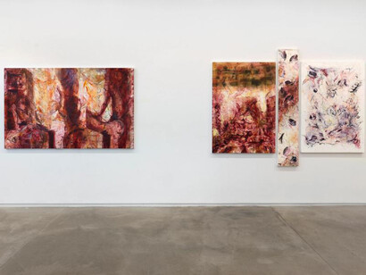 Jo Messer, Speed stick, exhibition view. Courtesy of 56 Henry 