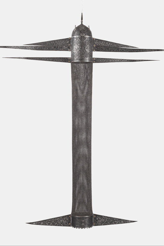 Shahpour Pouyan
Projectile 9, 2013
Steel, iron, and ink
78 3/4 x 72 x 7 7/8 in.
Private collection, New York