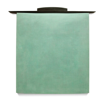 Robert Yasuda, Threshold, 2013, acrylic on fabric on wood, 43 x 44 inches/109.2 x 111.8 cm