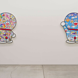 View of the exhibition Superflat Doraemon at Perrotin Tokyo
Photo: Kei Okano ©2019 Takashi Murakami/Kaikai Kiki Co., Ltd. All Rights Reserved. Courtesy Perrotin