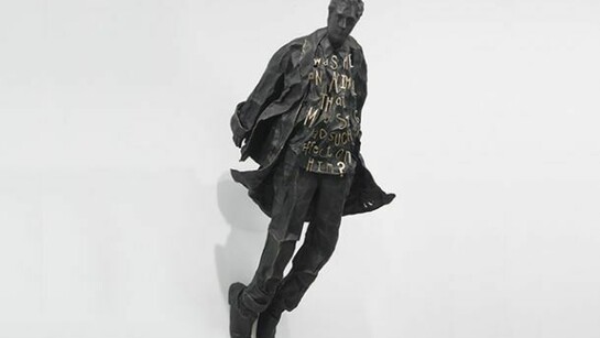 Lesley Dill, Faith, 2010, Unique cast bronze, 60 x 26 x 18 inches, Courtesy of the artist and George Adams Gallery, New York