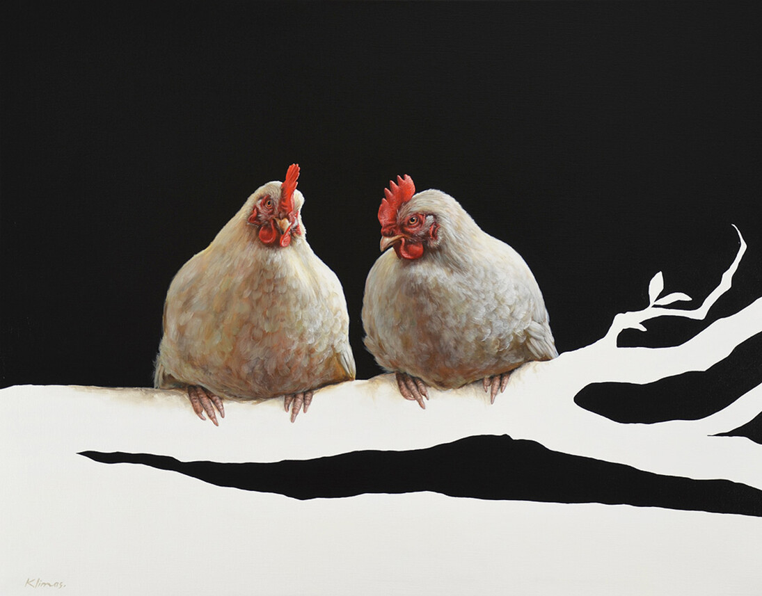 Alexandra Klimas, chicken painting 
