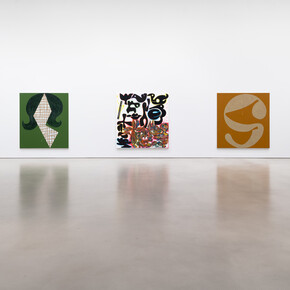 Charline von Heyl at Petzel Gallery, 2023, installation view. Courtesy the artist and Petzel, NYC