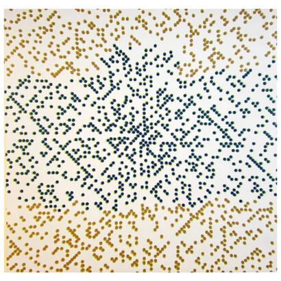 Fabián Burgos, Untitled, 2010, acrylic on canvas, 63×64 3/5×1 1/5 inches. Courtesy the artist and Pablo Bogdan Gallery
