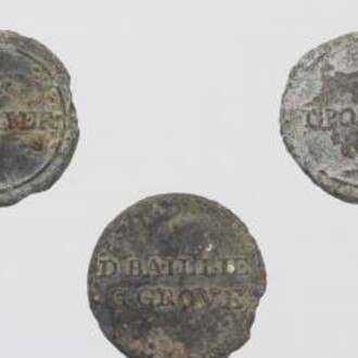 Identification buttons used by Thomas Porter II and David Baillie, ca. 1820s