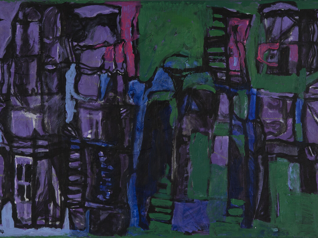 Asaad Arabi, Nightly Sonata, 2014, Acrylic on canvas, 115 x 195 cm