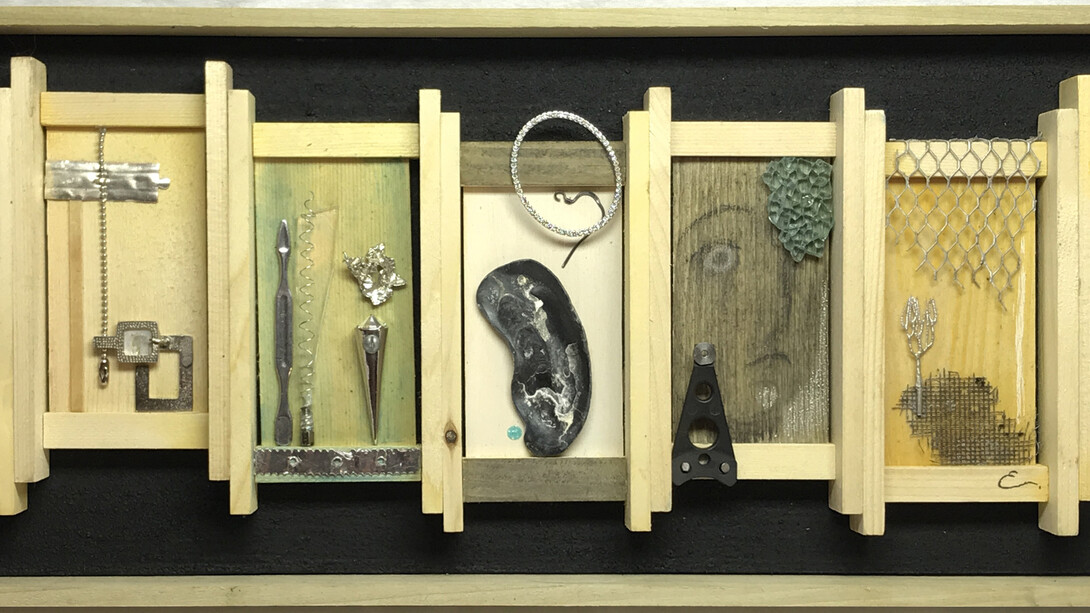 Ellen Burnett, Let the credit go (detail), 2019. Courtesy of Viridian Artists Gallery