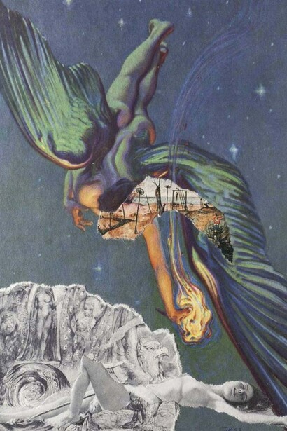 Jiří Kolář,  Voilà la femme, exhibition painting. Courtesy of National Gallery