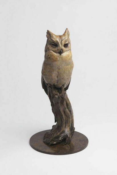 Nick Bibby, Scops owl, bronze, edition of 10