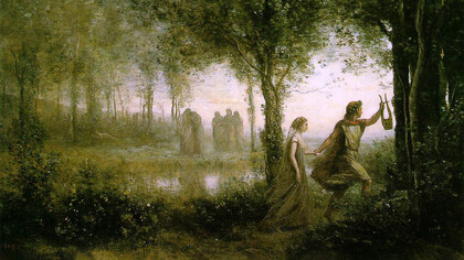'Orfeo y Eurídice' (1861) por Camille Corot
