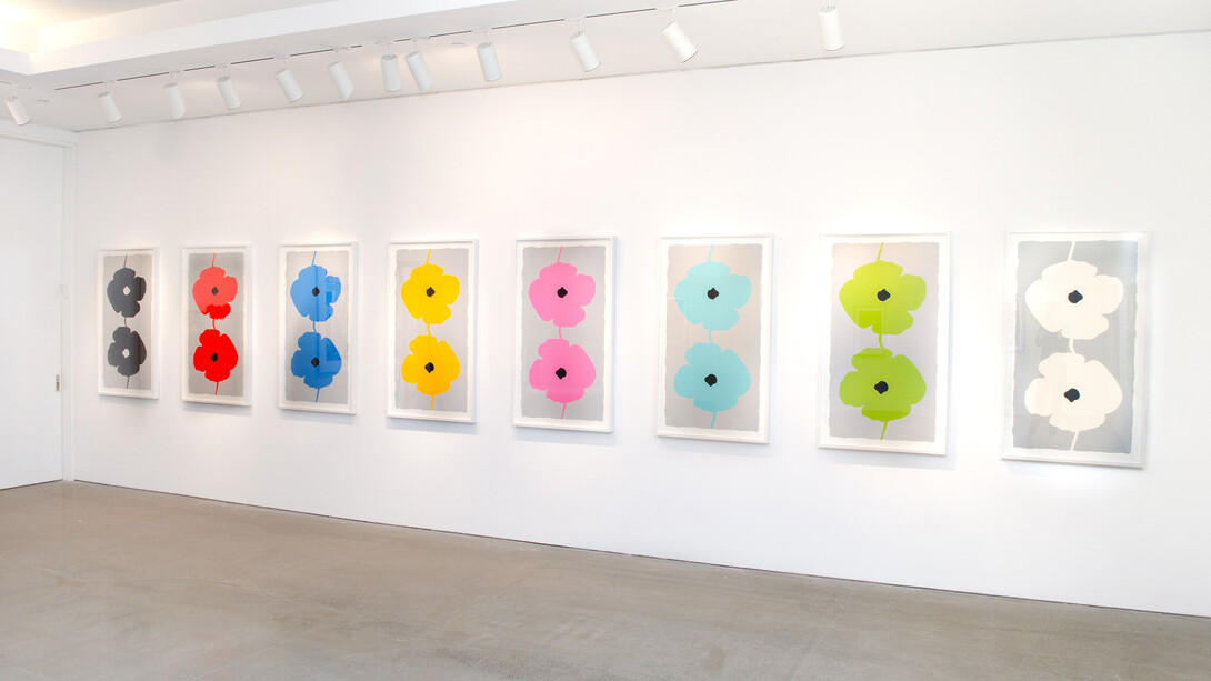 Donald Sultan, In bloom, exhibition view. Courtesy of David Benrimon Fine Art