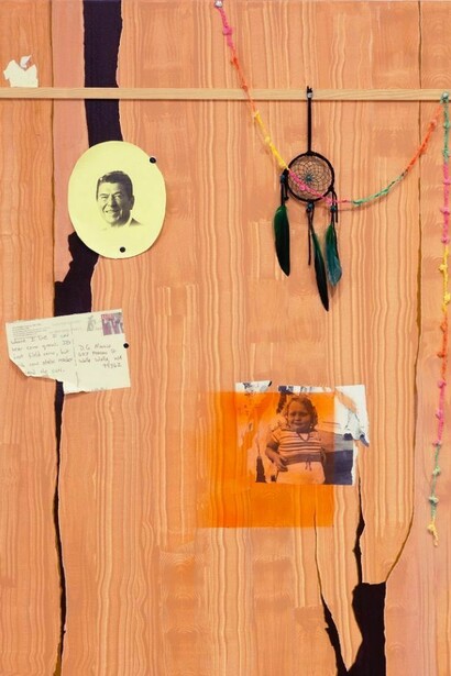 Michael St. John, Country Life, 2013, acrylic, collage/assemblage, polymers, 48 x 36 inches (121.9 x 91.4 cm)