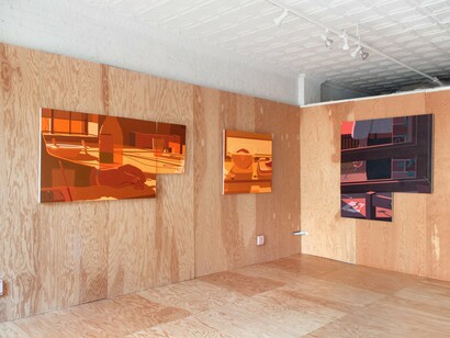 Exhibition View, Adrian Kay Wong, Upon a Golden Mountain, 2024. Courtesy of Uprise Art
