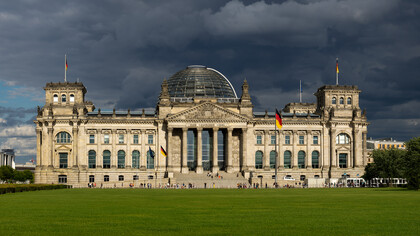 The Reichstag, a historic legislative government building on Platz der Republik in Berlin, is the seat of the German Bundestag, Germany
