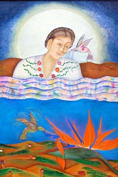 Irma Guerrero, Viento y Agua (Wind and Water), 2004, Oil on canvas, 35.5 x 27.5 in, 90.2 x 69.8 cm