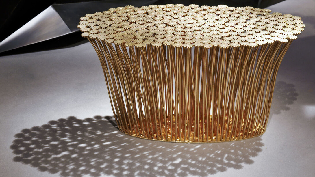 Georges Mohasseb, Marguerite des sables, 2014, Brass, Edition of 9, 73 x 38 x 38cm, Courtesy of SMOGallery, Lebanon