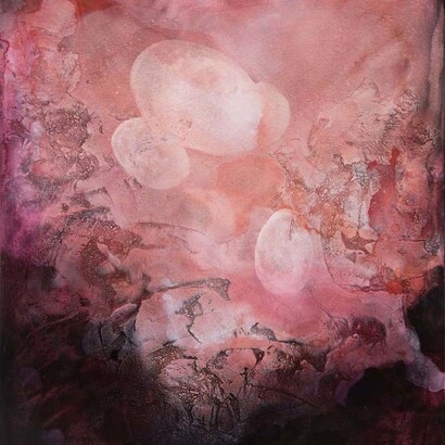 Federica Rossi, dalla serie The living cell, 2017, acrilico su tela, cm. 120x100.