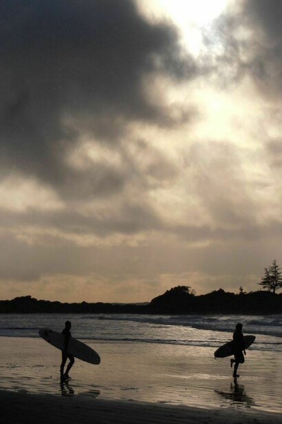 Surfers in Tofino