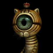 Naoto Hattory, King eyecat, crylic on board, 2014