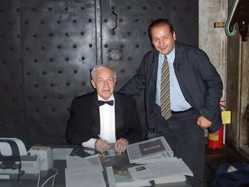 Michele Manzotti con Pierre Boulez