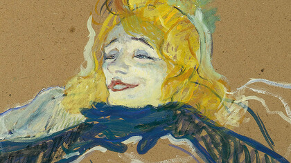 Henri Toulouse-Lautrec, Yvette Guilbert chantant "Linger, Longer, Loo", particolare