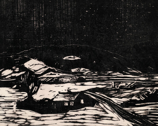 Edvard Munch, Snølandskap (Winter Landscape), 1898. Courtesy of Modernism Inc.