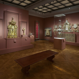 To the holy sepulcher: treasures from the Terra Sancta Museum, exhibition view. Courtesy of the Frick Collection