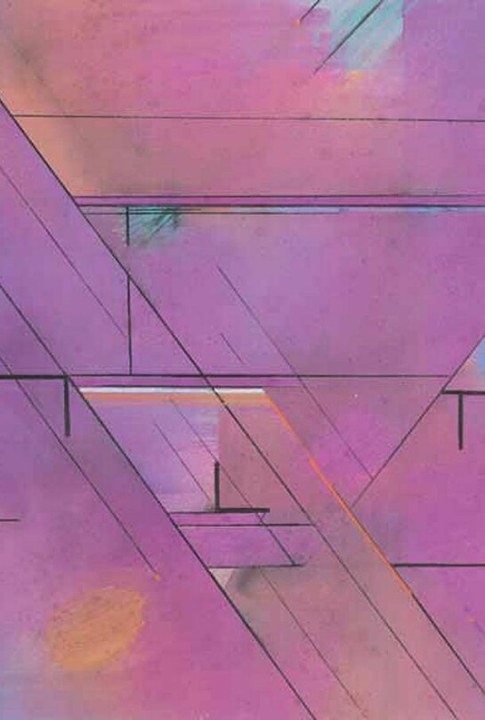 David Blackburn, Aerial Freeway, 1984, pastel, 38 x 30 cm, 15 x 13⁄4 in