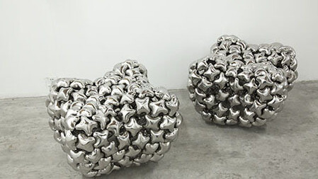 Loris Cecchini, Sporopollenins, 2015, Stainless steel 316, 85 x 55 x 88 cm / 33.5 x 21.7 x 34.6 in.