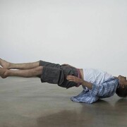 Tony Matelli. Josh, 2010. Silicone, foam, steel, hair, urethane, overall: 74 in. x 30 in. x 22 in. x (188 cm x 76 cm x 56 cm), Hall Collection. Photo by John Kennard