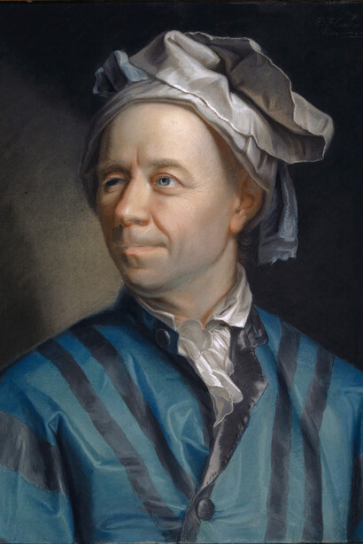 Jakob Emanuel Handmann, Ritratto di Leonhard Euler (1707-1783), 1753, pastello su carta, Kunstmuseum Basel, Basilea, Svizzera