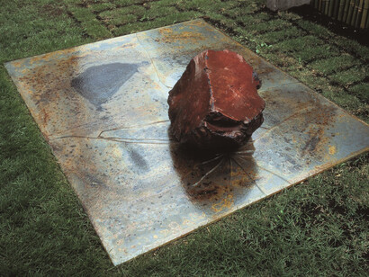 Relatum, Iron plate, glass, stone, Lee Ufan, 1968/1982