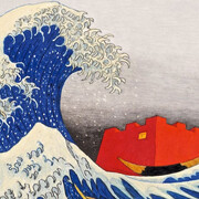 Richard Carter, Bunker I and wave, Hokusai, 2024. Courtesy of Hexton Gallery