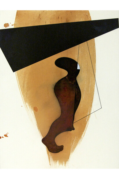 Marcia Kure, Invasion of the Body Snatchers IV. The Series: Har, 2015, Kolanut Pigment, watercolor, gouache, ink and pencil on Arches HP watercolor paper, 230.9 g/m2 – 156 lb. mounted on board
24 x 18 in. Courtesy: Susan Inglett Gallery, NYC.