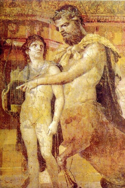 Chirone in un antico affresco