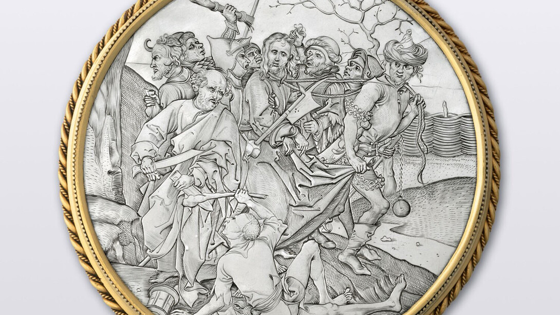 Martin Schongauer, Beso de paz. Arresto (detalle). Cortesía del Museo Louvre