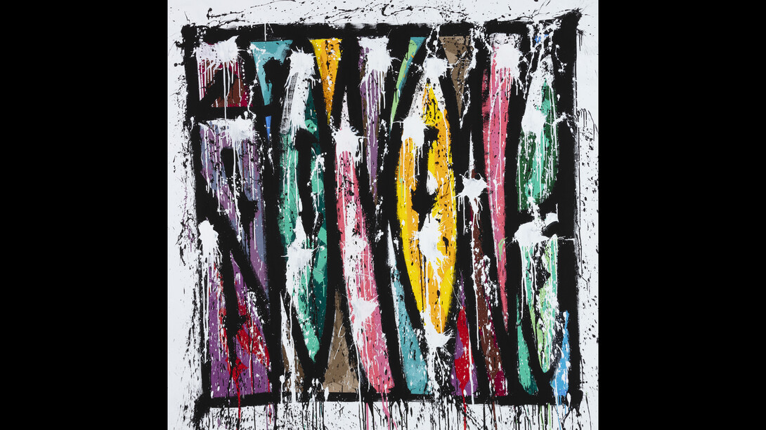 JonOne, Teach Me,2019, Acrylic on canvas, 190 x 190 cm
