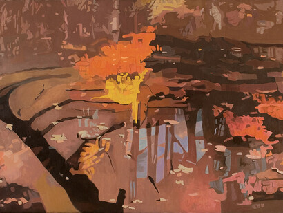 Ralph L. Wickiser, Shadow II, Oil on canvas, 40" x 60", 1994