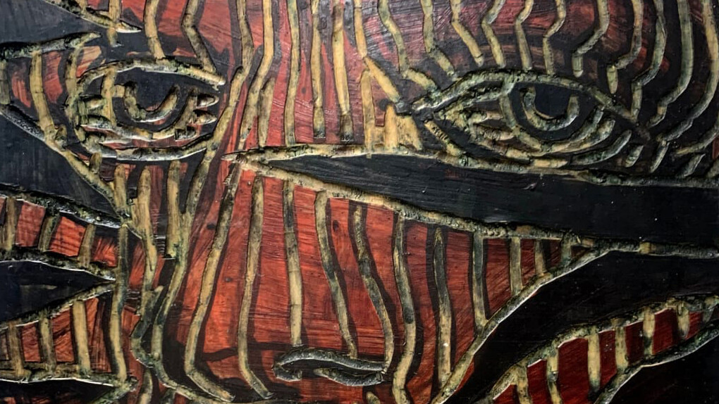 Frank Hyder, Forest face (detail). Courtesy of Ethan Cohen Gallery