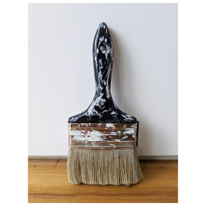 Michael Brown, The Supremes (paintbrush), 2009, plastic (The Supremes records) and paint brush head, 10x4x1 inches (25.5 x 10.25 x 2.5 cm). Courtesy of the Artist and Marc Straus

