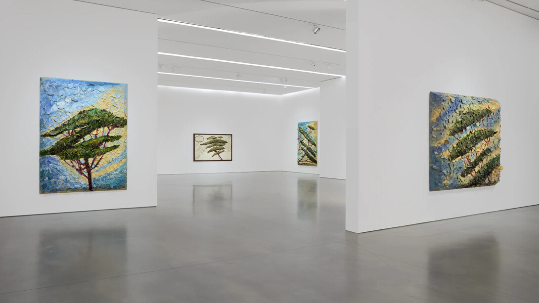 Julian Schnabel, Italy through its trees, exhibition view. Courtesy of Pace Gallery